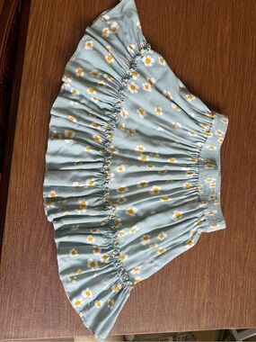 Stella McCartney Kids Mint Green Daisy Print Tiered Skirt